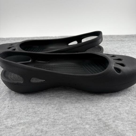 Crocs Women's Black Kadee Slingback Croslite Slip On Ballet Flats Size 7 Slip On - Picture 9 of 10